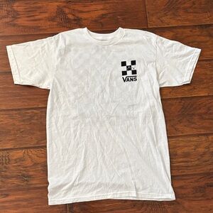 Vans Checkered Logo White Tee